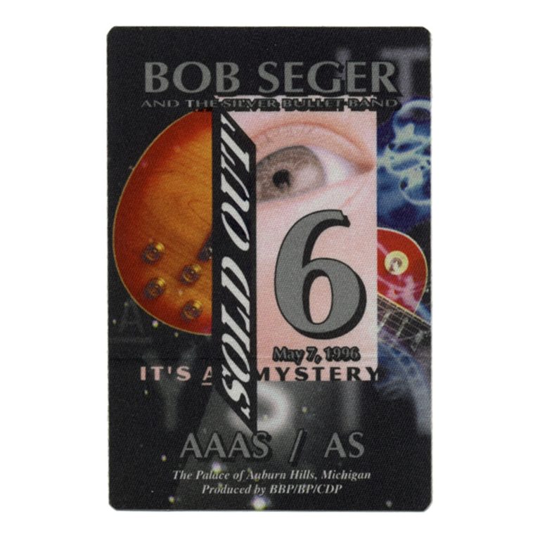 Bob Seger 1996 It's a Mystery Concert Tour All Access Backstage Pass