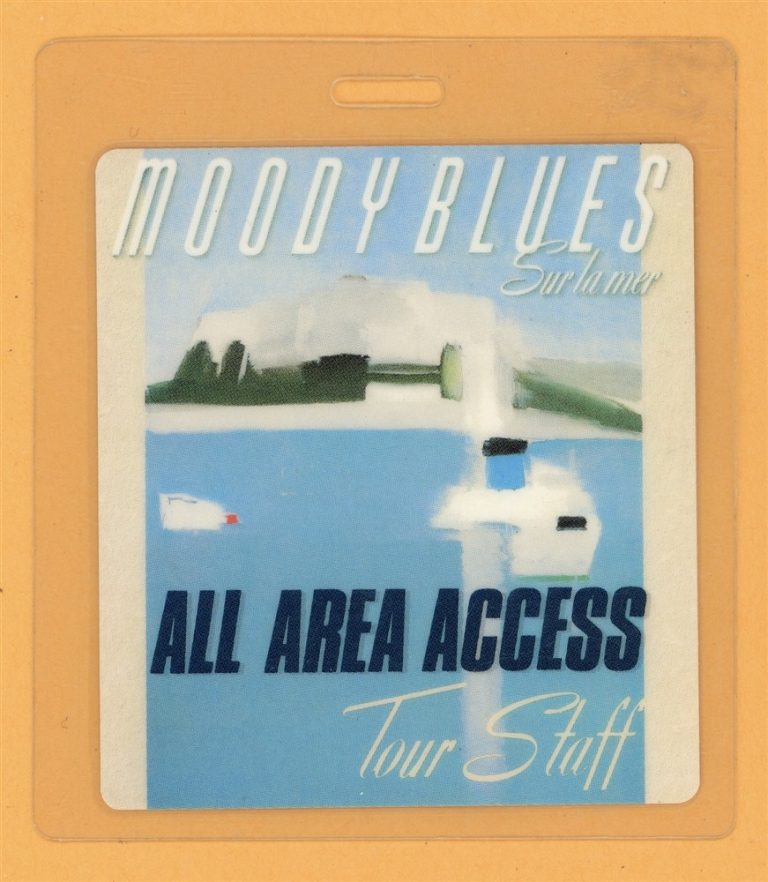 Moody Blues 1988 Surlamer Tour AAA Laminated Backstage Pass