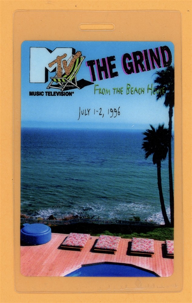 MTV 1996 The Grind Tour Laminated Backstage Pass