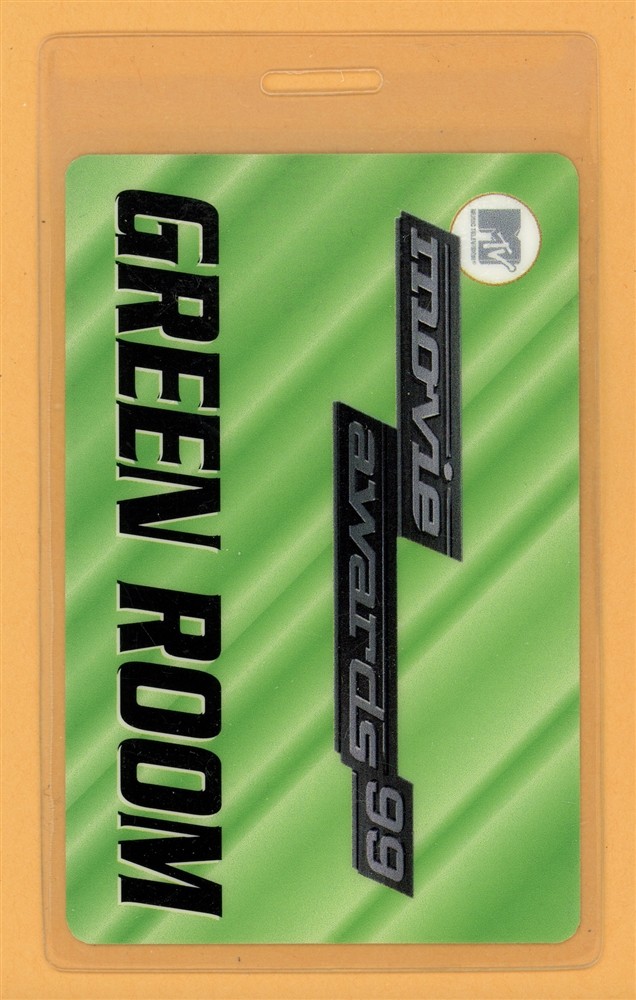 MTV 1999 Movie Awards Tour Green Room Laminated Backstage Pass