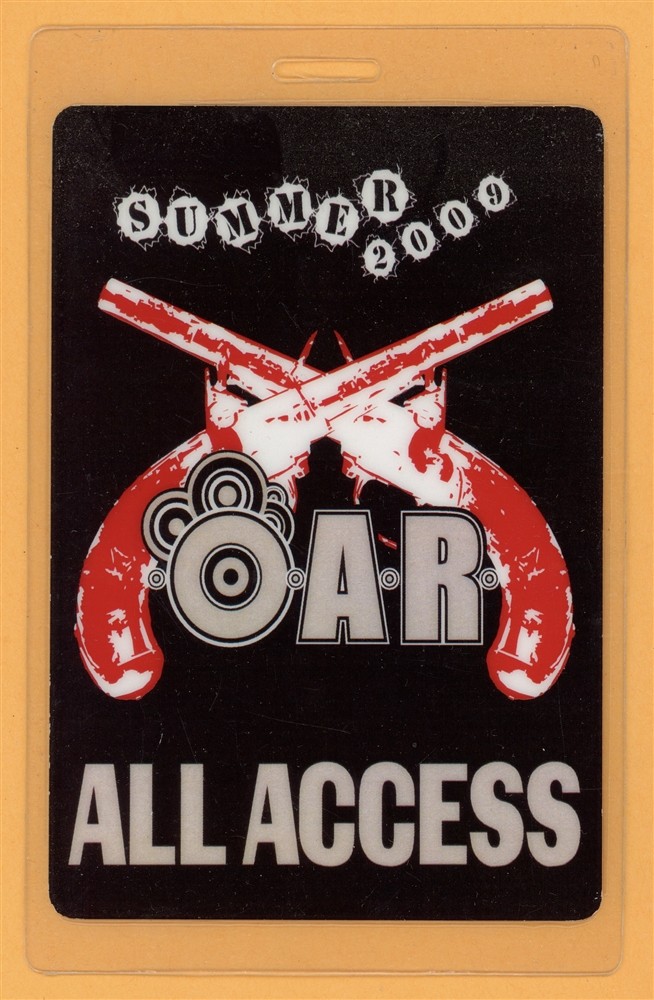 OAR 2009 Summer Tour All Access Laminated Tour Backstage Pass