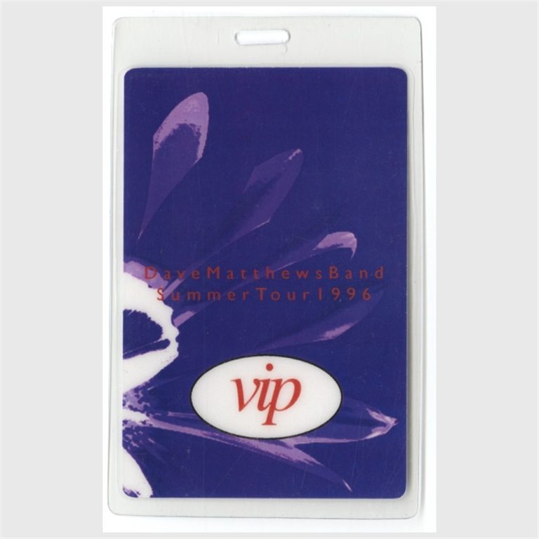 Dave Matthews 1996 Concert Tour Laminated Backstage Pass rare VIP