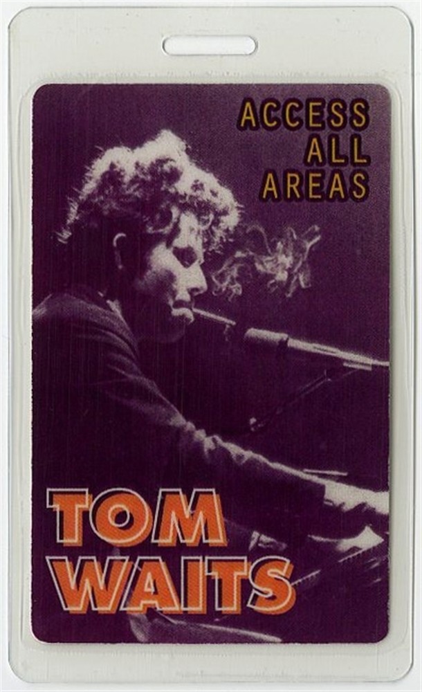 Tom Waits 1999 Mule Variations Concert Tour All Access Laminated Backstage Pass