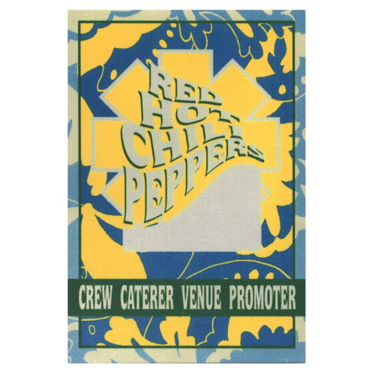 Red Hot Chili Peppers 1999 Californication Concert Tour Crew Backstage Pass