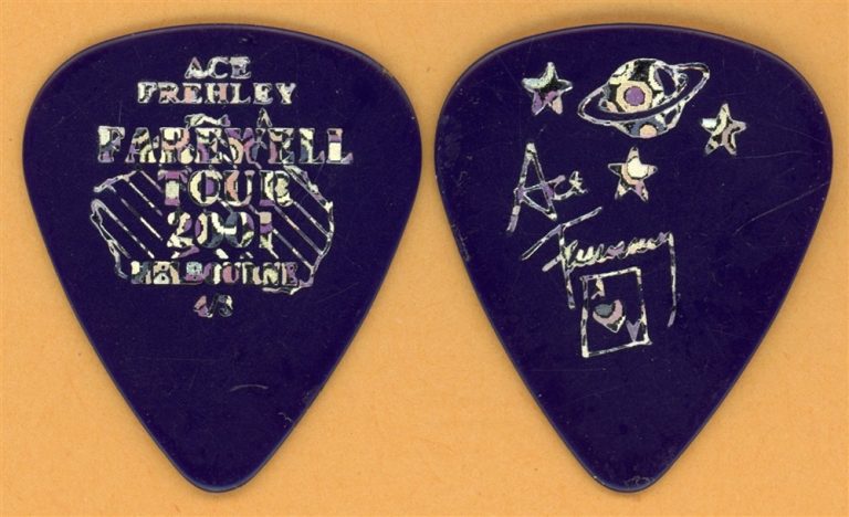 KISS 2000 Farewell Tour Ace Frehley Vintage Guitar Pick - Melbourne, AUS