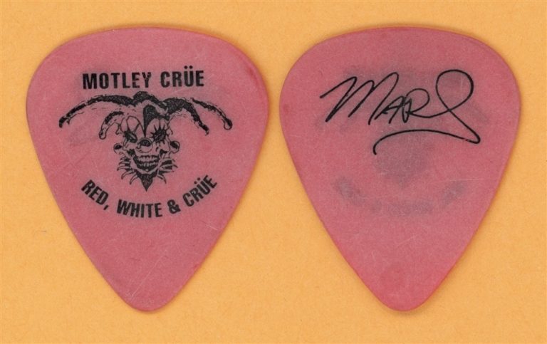 Motley Crue Mick Mars Vintage Guitar Pick - 2005 Red, White & Crue Tour
