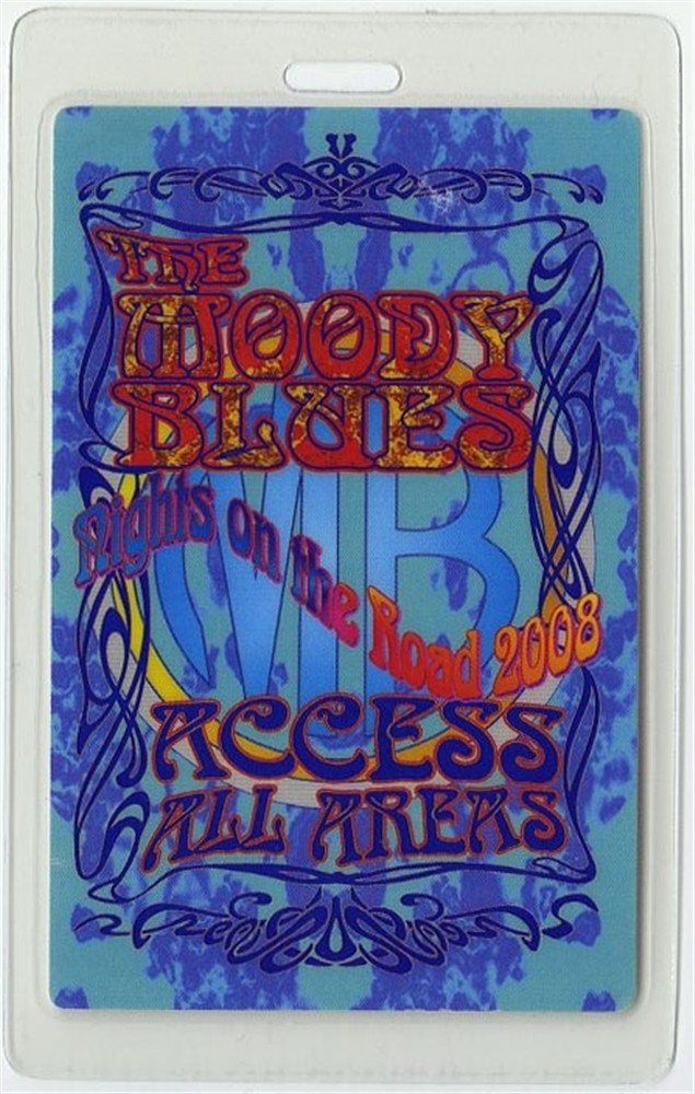 Moody Blues 2008 Nights on Road Tour All Access Laminated Backstage Pass