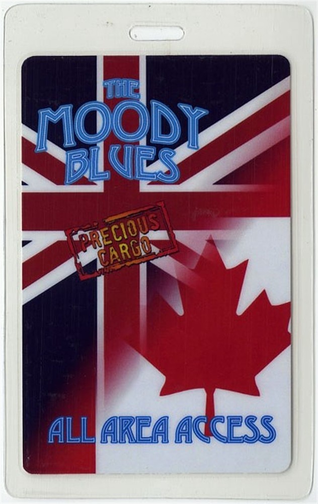 Moody Blues 2011 Precious Cargo Concert Tour All Access Laminated Backstage Pass