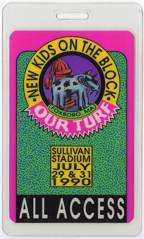 New Kids on the Block 1990 Step by Step Concert Tour Laminated Backstage Pass