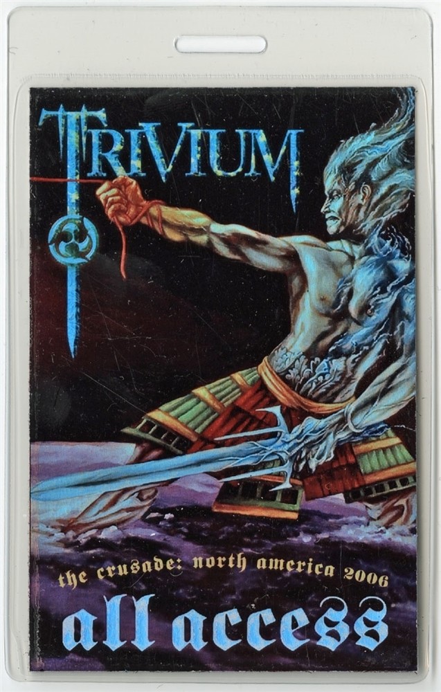 Trivium 2006 The Crusade Concert Tour Laminated Backstage Pass
