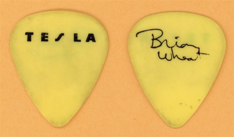 Tesla Brian Wheat Vintage Guitar Pick - 1986 Mechanical Resonance Tour