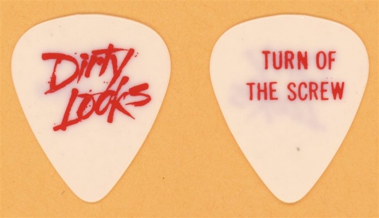 Dirty Looks Paul Lidel Vintage Guitar Pick - 1988 Cool From The Wire Tour