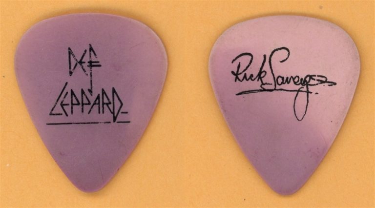 Def Leppard Rick Savage Vintage Guitar Pick - 1983 Pyromania Tour - USED