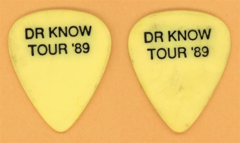 Dr. Know Vintage Guitar Pick - 1989 Wreckage in Flesh Tour