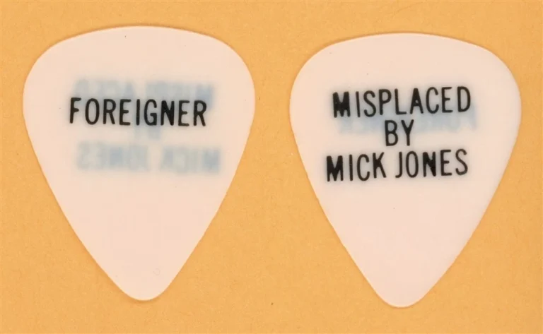 Foreigner Mick Jones Vintage Guitar Pick - 1990 Unusual Heat Tour