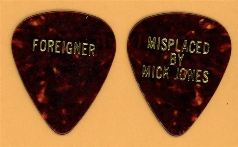 Foreigner Mick Jones Vintage Guitar Pick - 1990 Unusual Heat Tour