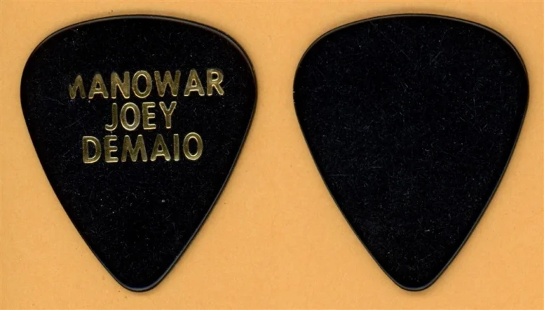 Manowar Joey Demaio Vintage Guitar Pick - 1989 King of Metal Tour