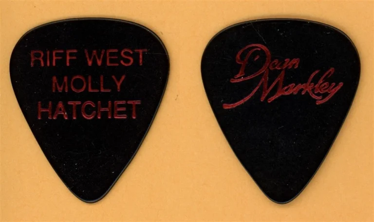 Molly Hatchet Riff West Vintage Guitar Pick - 1983 No Guts No Glory Tour