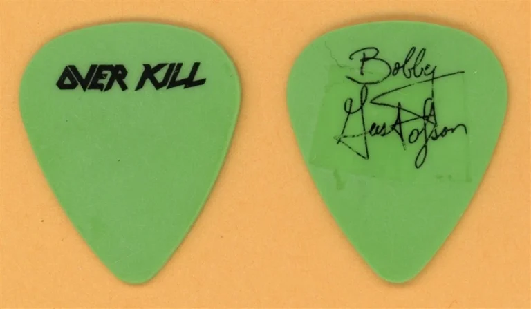 Over Kill Bobby Gustafson Vintage Guitar Pick - 1988 Under the Influence Tour