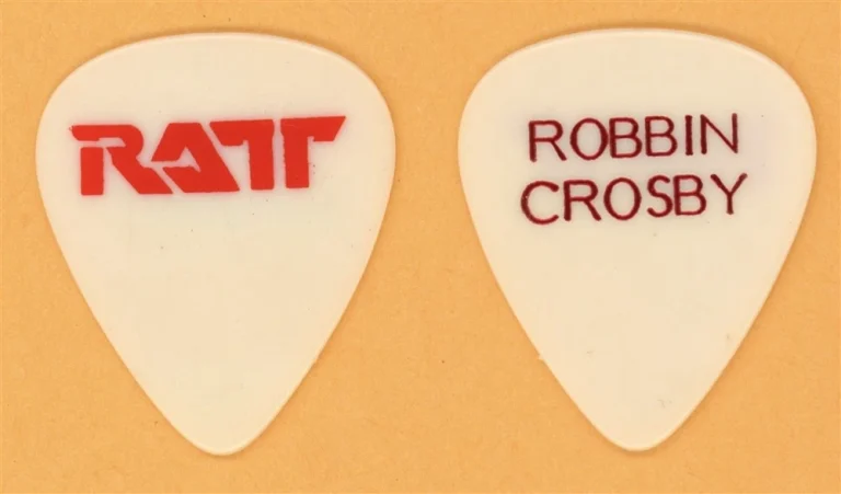 RATT Robin Crosby Vintage Guitar Pick - 1984 Out of the Cellar Tour - RED FOIL