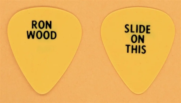Rolling Stones Ron Wood Vintage Guitar Pick - 1992 Slide on This Tour