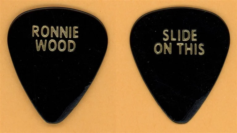 Rolling Stones Ron Wood Vintage Guitar Pick - 1992 Slide on This Tour