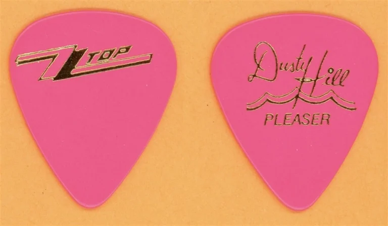 ZZ Top Dusty Hill Pleaser Vintage Guitar Pick - 1990 Recylcer Tour
