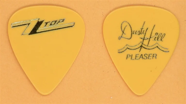 ZZ Top Dusty Hill Pleaser Vintage Guitar Pick - 1990 Recylcer Tour