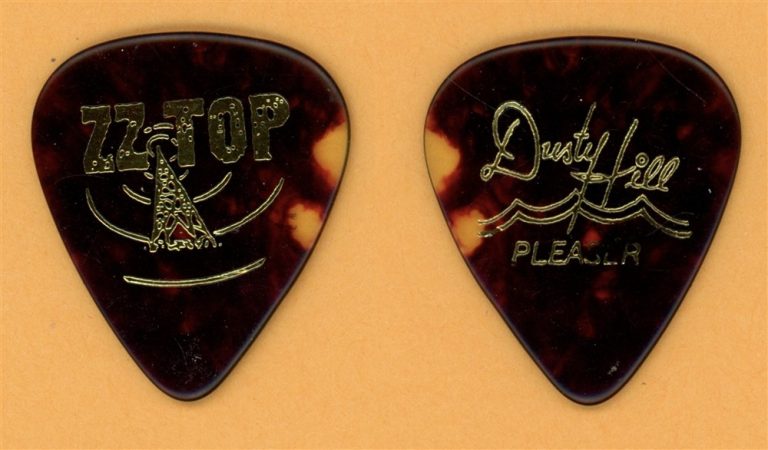 ZZ Top Dusty Hill Pleaser Vintage Guitar Pick - 1990 Recylcer Tour