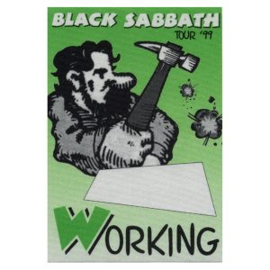 Black Sabbath 1999 Reunion Concert Tour Working Backstage Pass