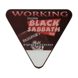 Black Sabbath 1999 Reunion Concert Tour Working Backstage Pass