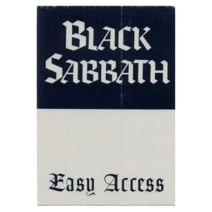 Black Sabbath 1995 Forbidden Concert Tour All Access Backstage Pass - Blue Foil