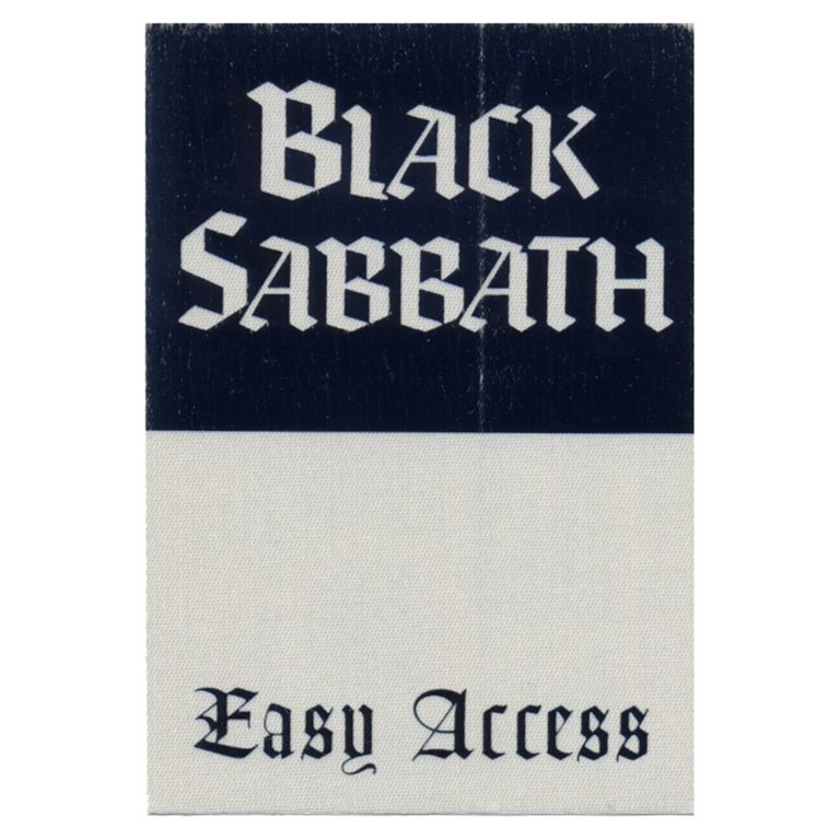 Black Sabbath 1995 Forbidden Concert Tour All Access Backstage Pass - Blue Foil