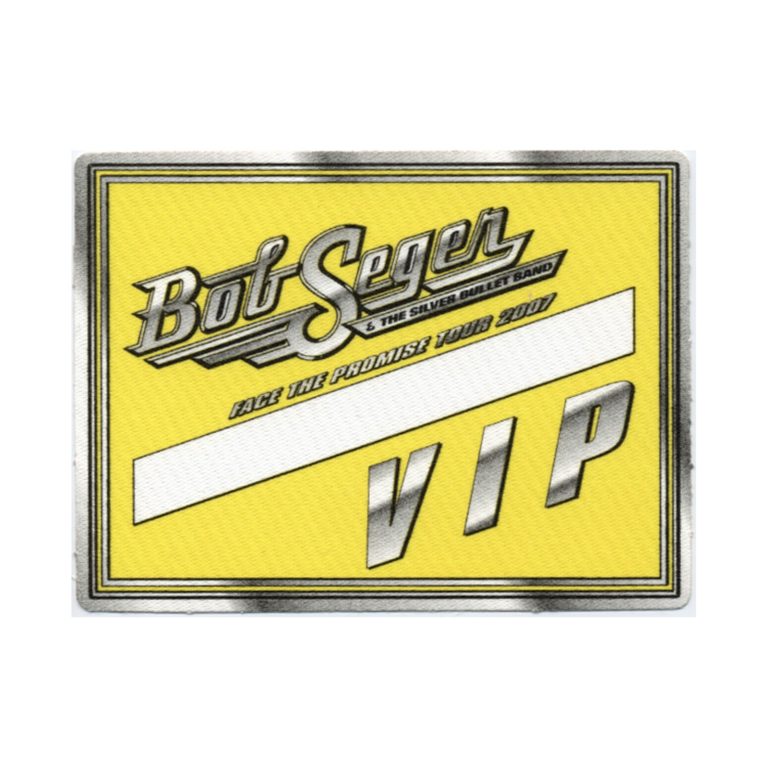 Bob Seger 2007 Face the Promise Concert Tour VIP Backstage Pass