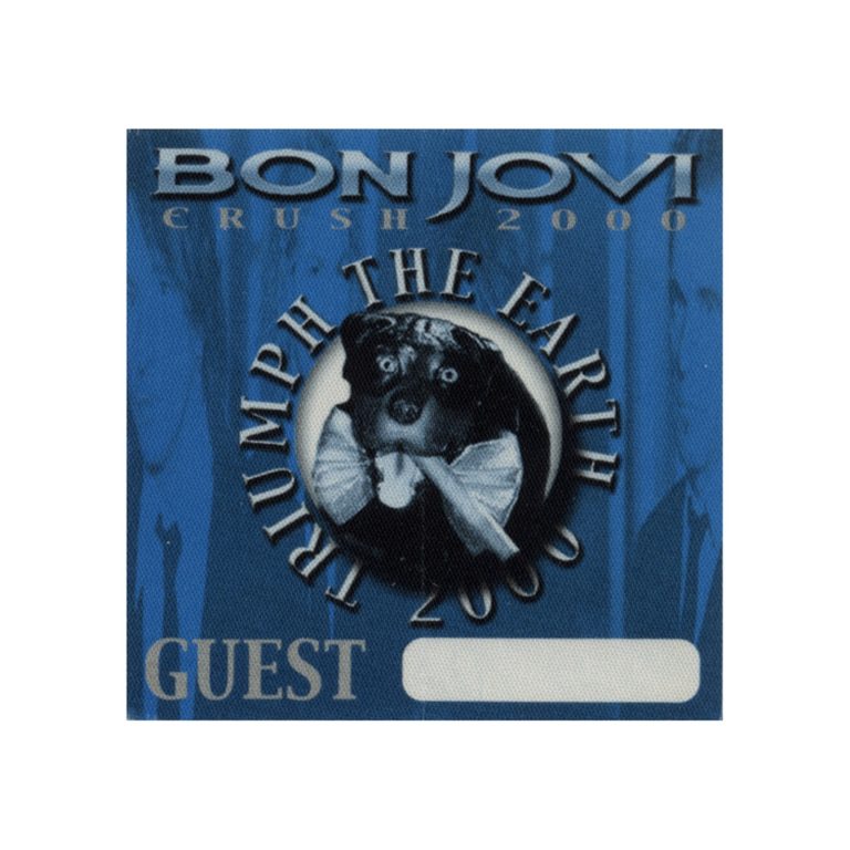 Bon Jovi 2000 Crush Concert Tour Guest Backstage Pass
