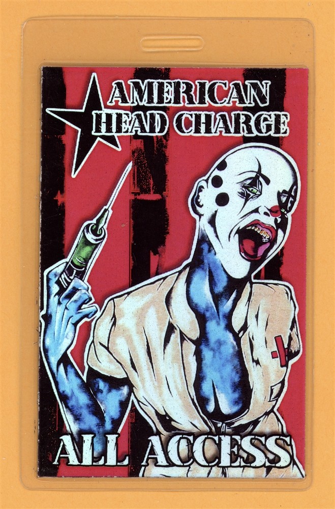 American Head Charge 2006 Tour All Access Laminated Backstage Pass