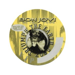 Bon Jovi 2000 Crush Concert Tour VIP Backstage Pass