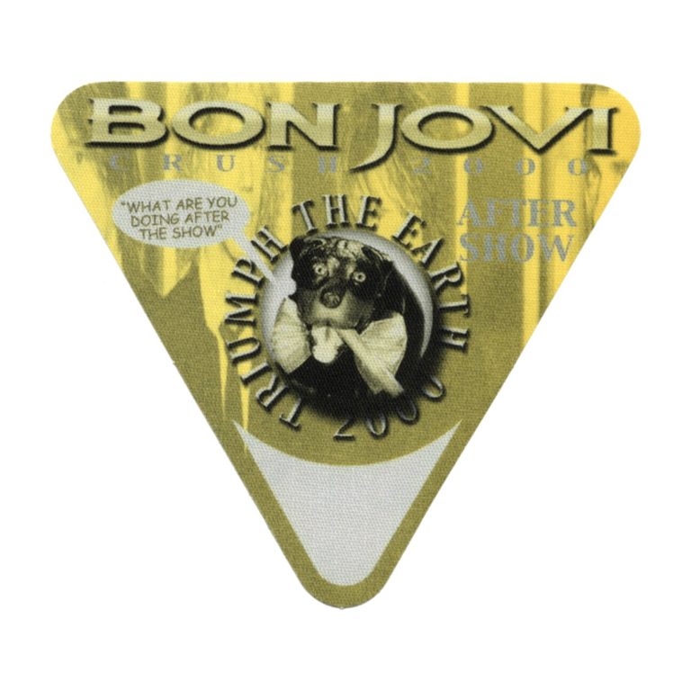 Bon Jovi 2000 Crush Concert Tour After Show Backstage Pass