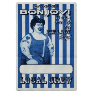 Bon Jovi 1996 These Days Concert Tour Local Crew Backstage Pass