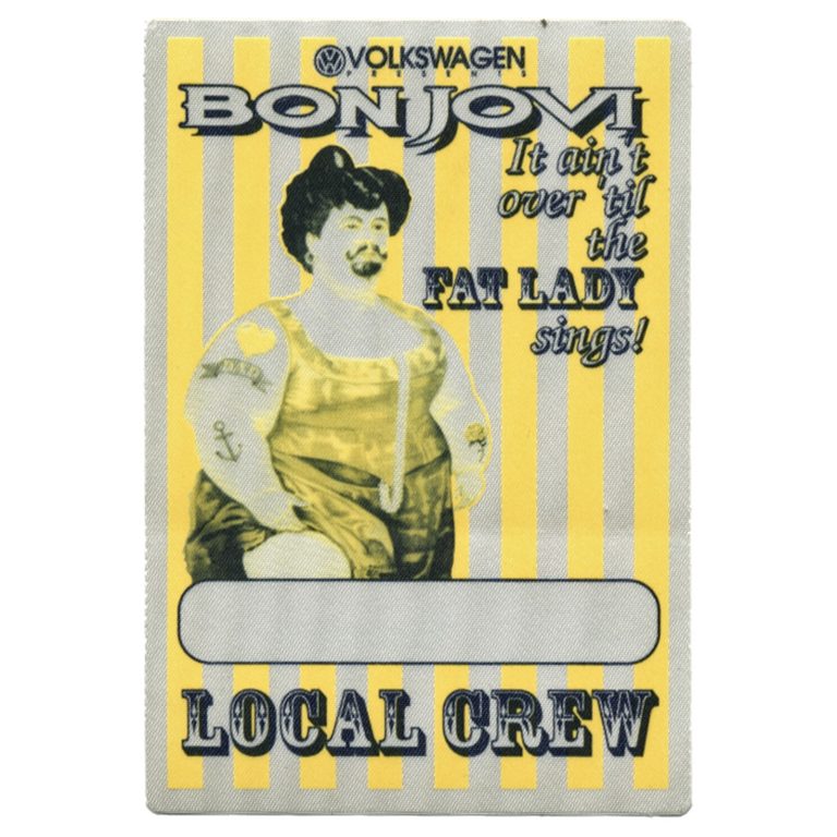 Bon Jovi 1996 These Days Concert Tour Local Crew Backstage Pass