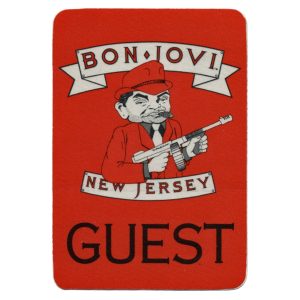 Bon Jovi 1988 New Jersey Concert Tour Guest Backstage Pass