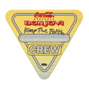 Bon Jovi 1993 Keep the Faith Concert Tour Crew Backstage Pass