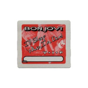 Bon Jovi 1993 I'll Sleep When I'm Dead Concert Tour VIP Backstage Pass