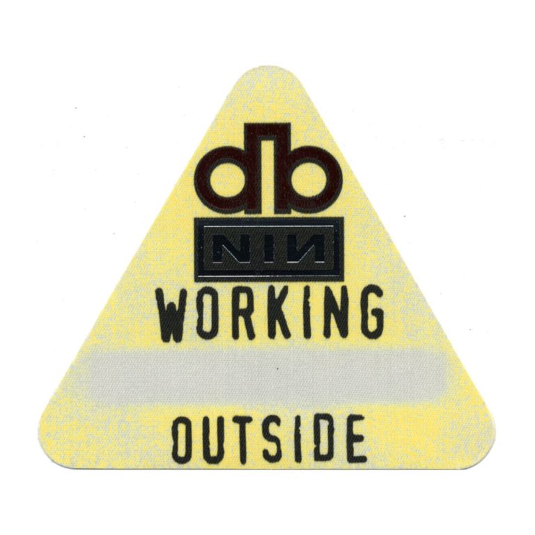 David Bowie 1995 Nine Inch Nails Outside Concert Tour Working Backstage Pass