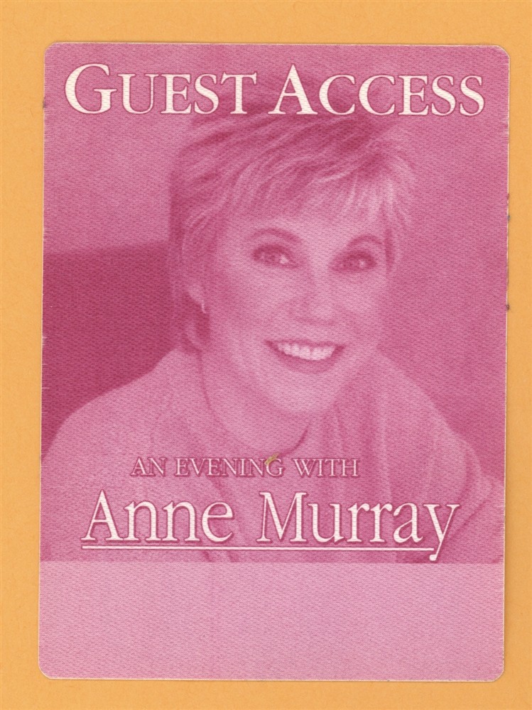 Anne Murray Concert Tour Backstage Pass