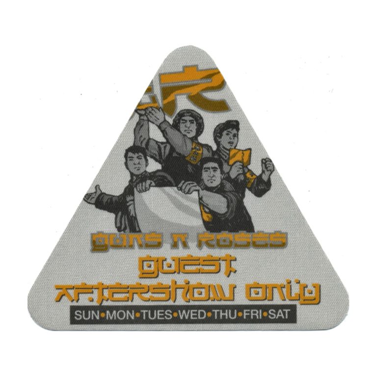 Guns N Roses 2002 Chinese Democracy Concert Tour Guest Backstage Pass