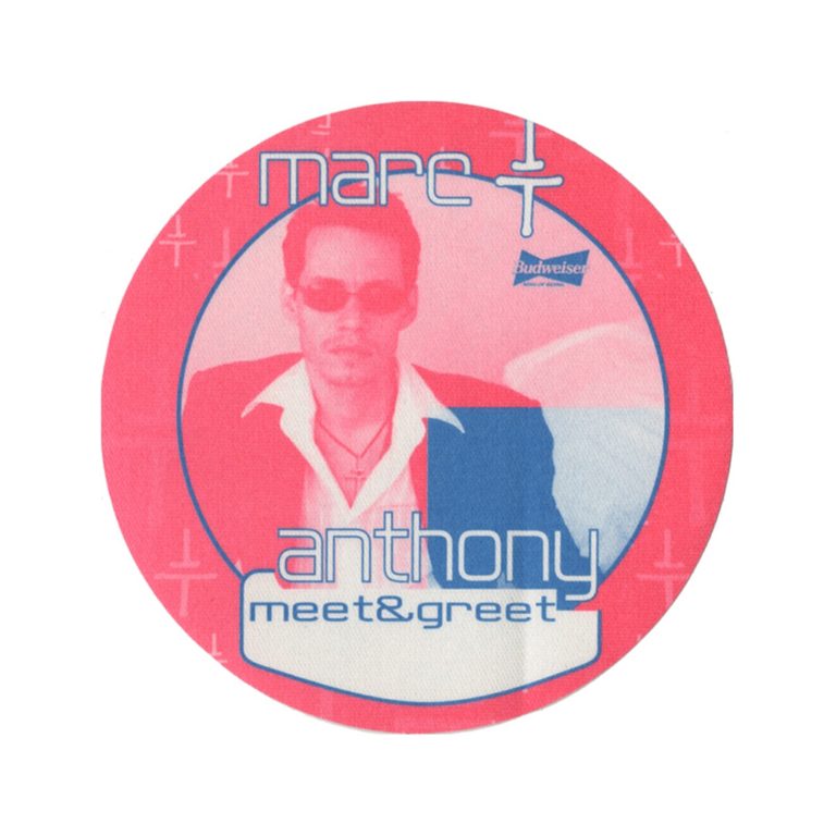 Marc Anthony 2002 Mended Concert Tour Meet & Greet Backstage Pass