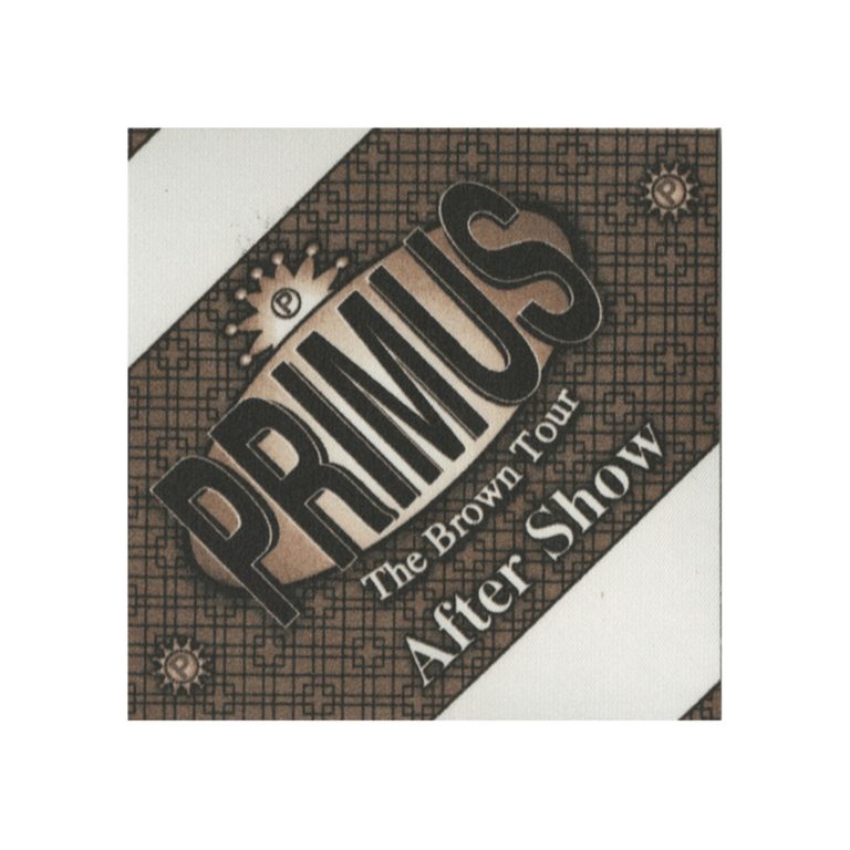 Primus 1997 Brown Concert Tour After Show Backstage Pass