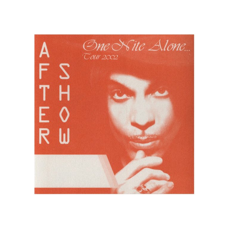 Prince 2002 One Nite Alone Concert Tour Aftershow Backstage Pass