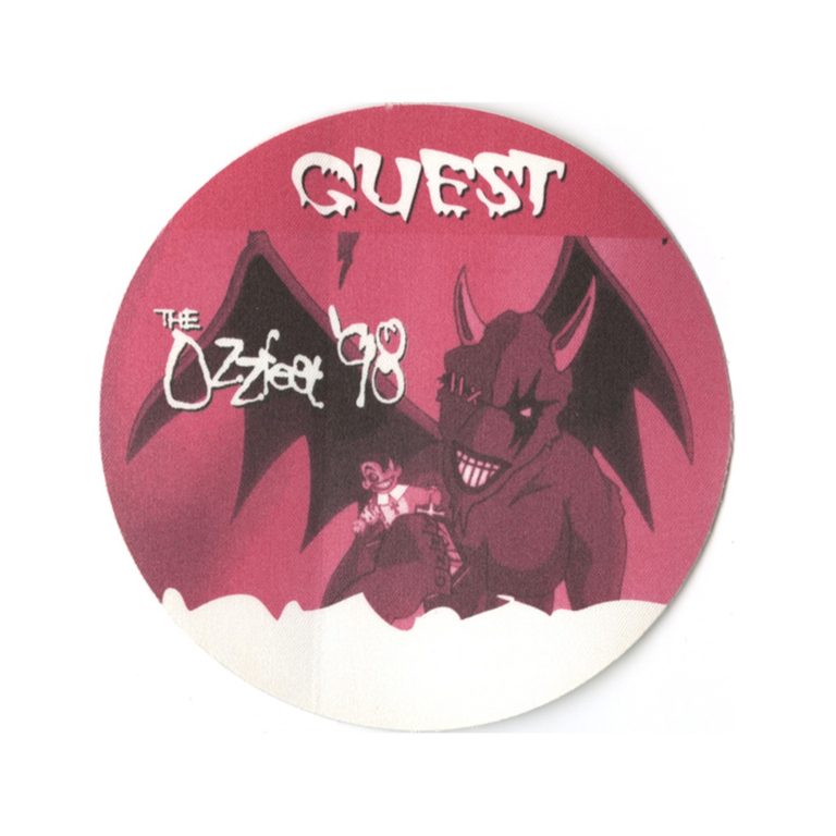 Ozzy Osbourne 1998 Ozzfest w/ Tool Concert Tour Guest Backstage Pass